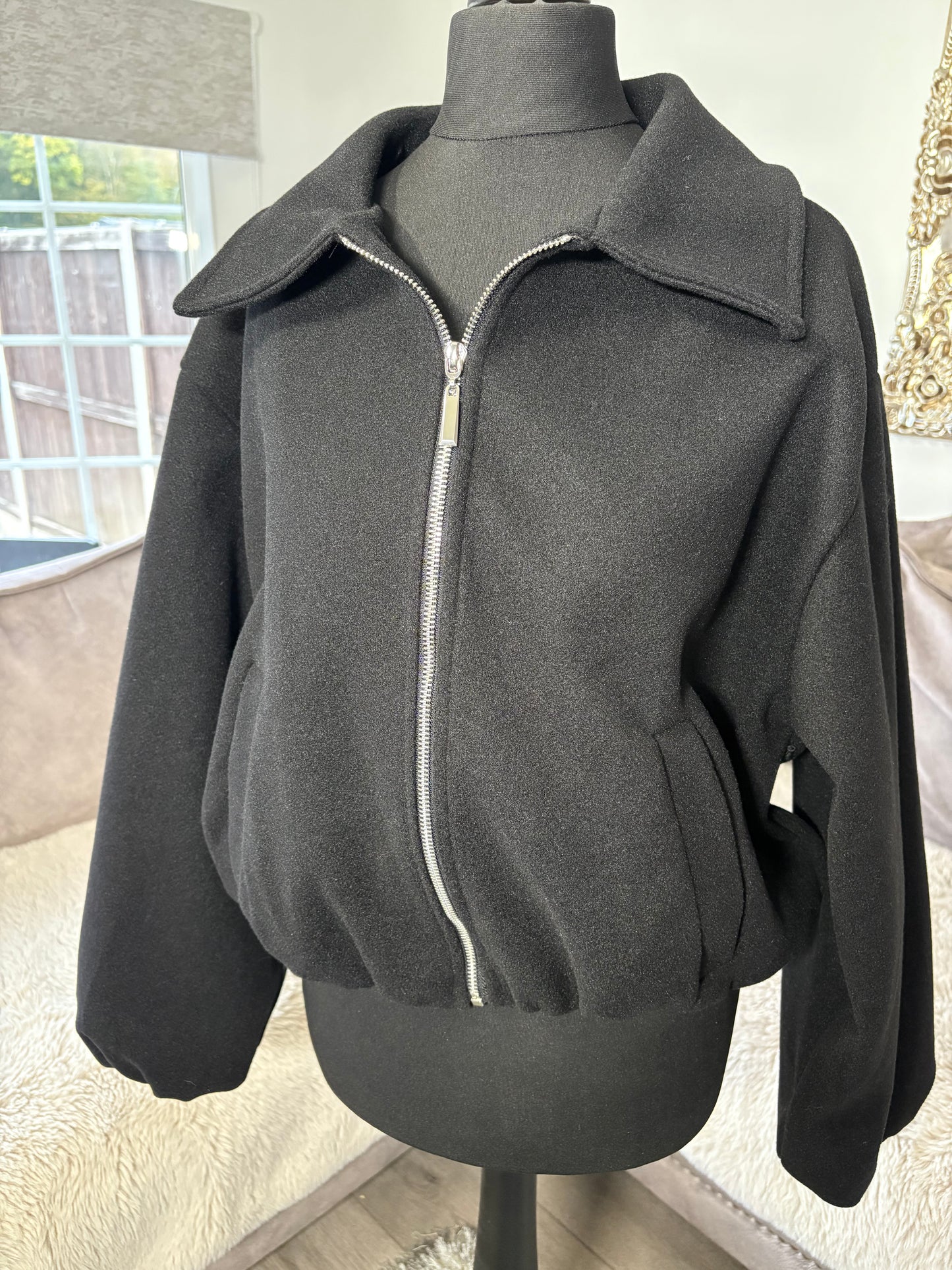 Women’s Black Zip-Up Jacket