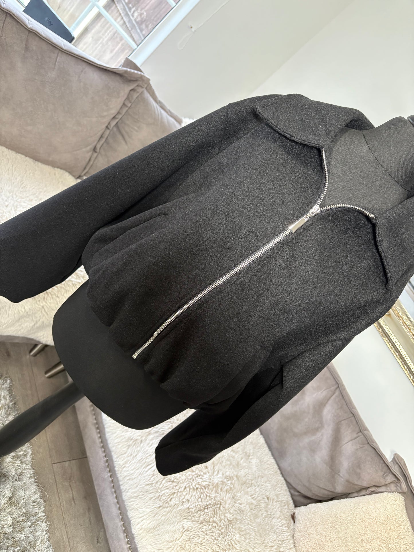 Women’s Black Zip-Up Jacket