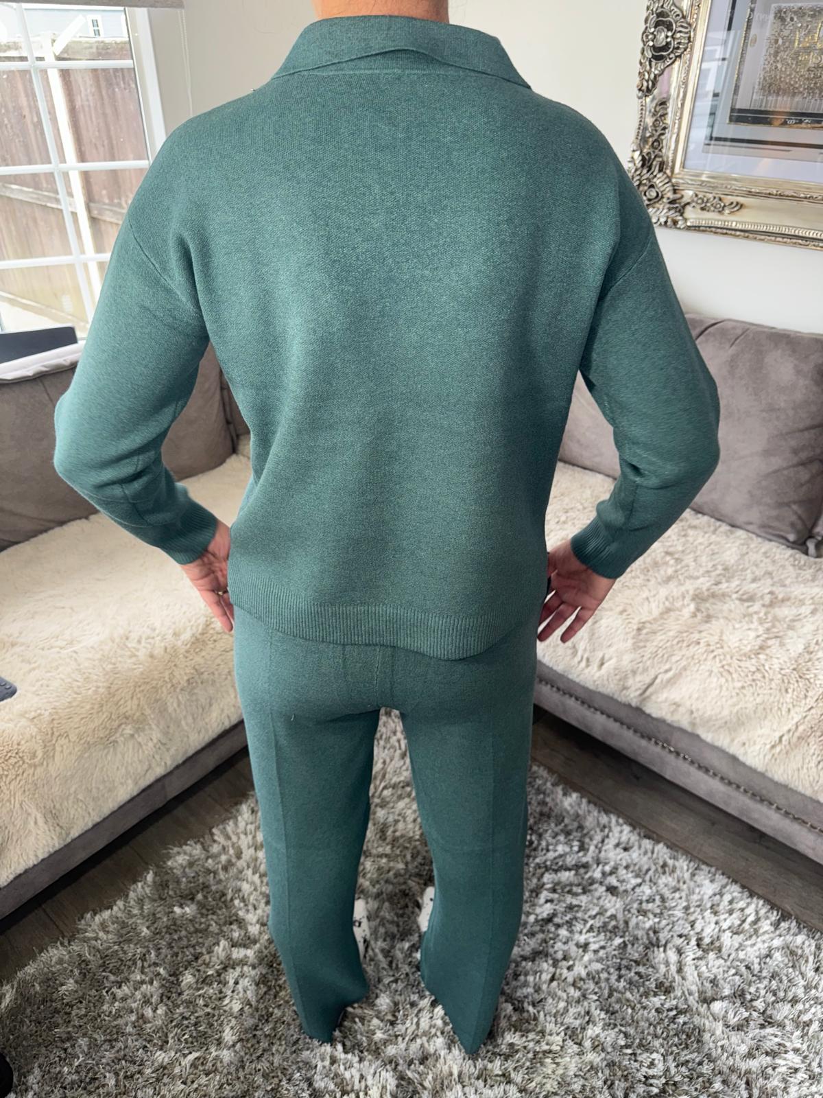 Women’s Knitted Lounge Set – Mint Green