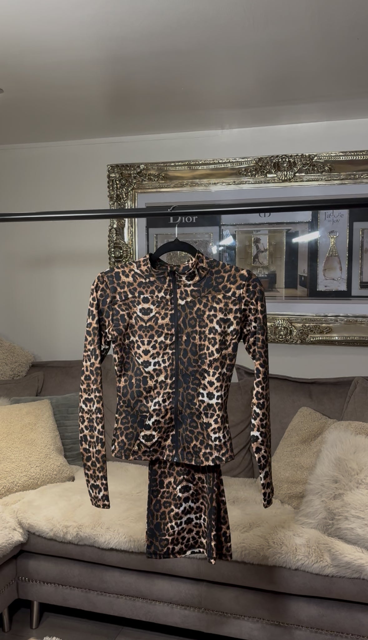 Women’s Leopard Print Gym Set
