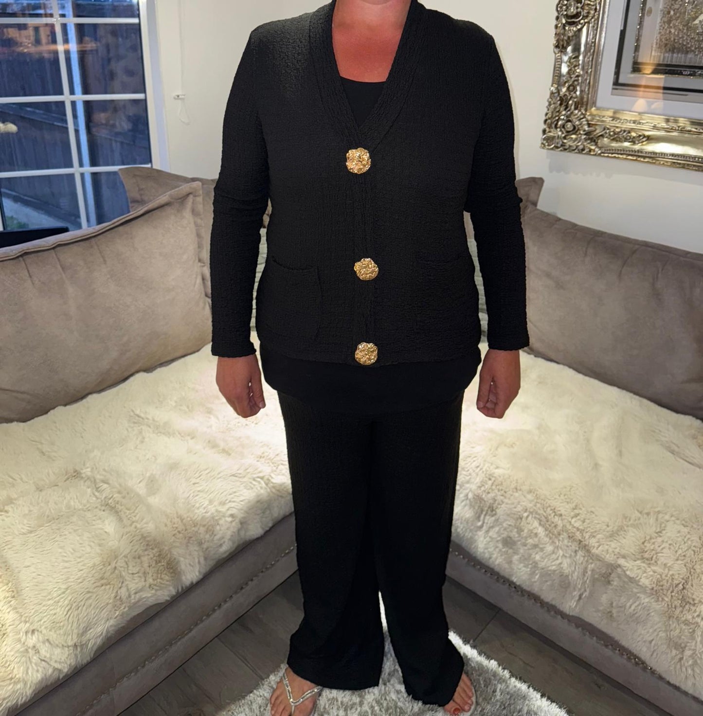 Womens Black Lounge Set