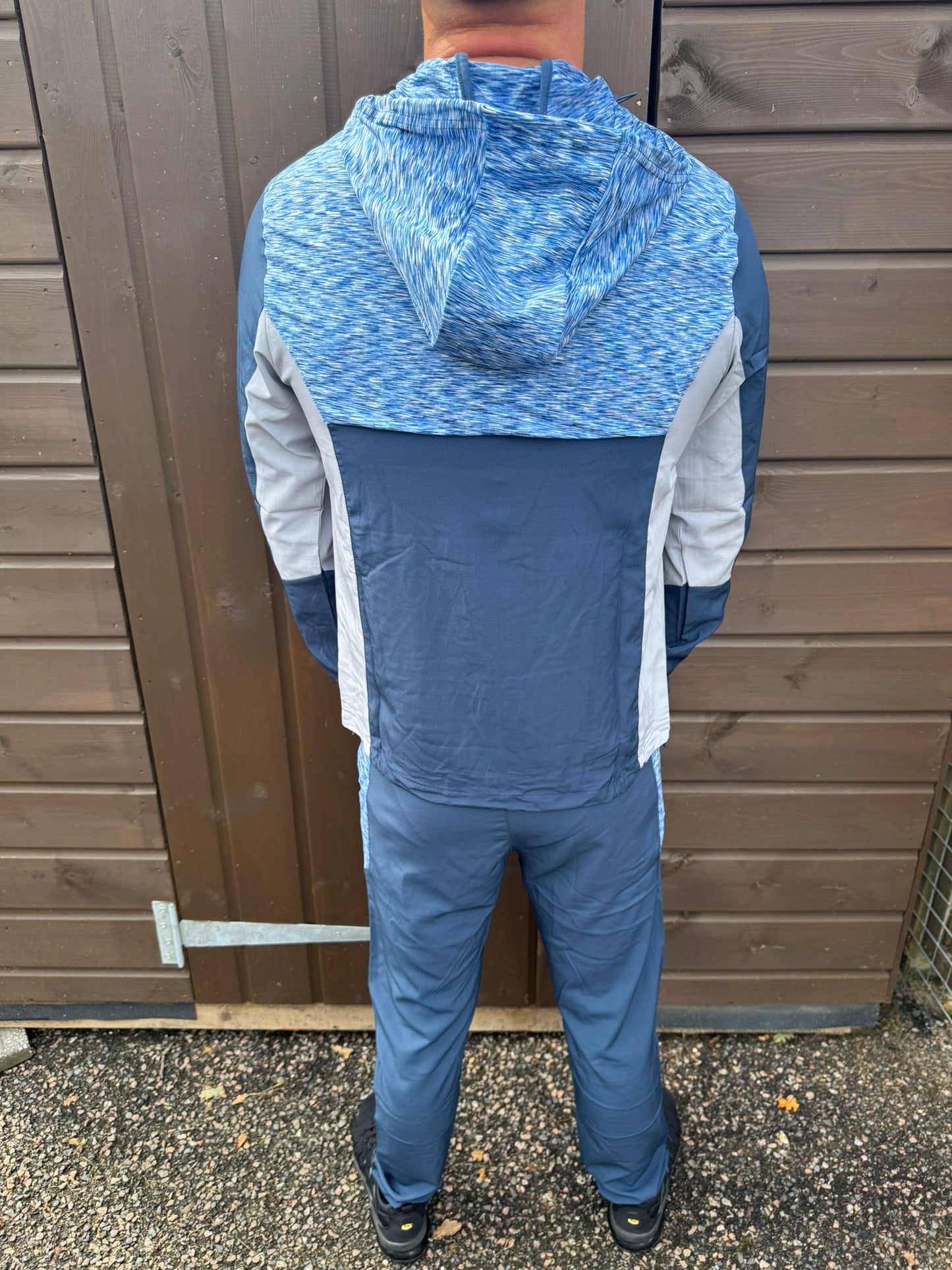 Montirex Panel Tracksuit – Blue/Grey Marl
