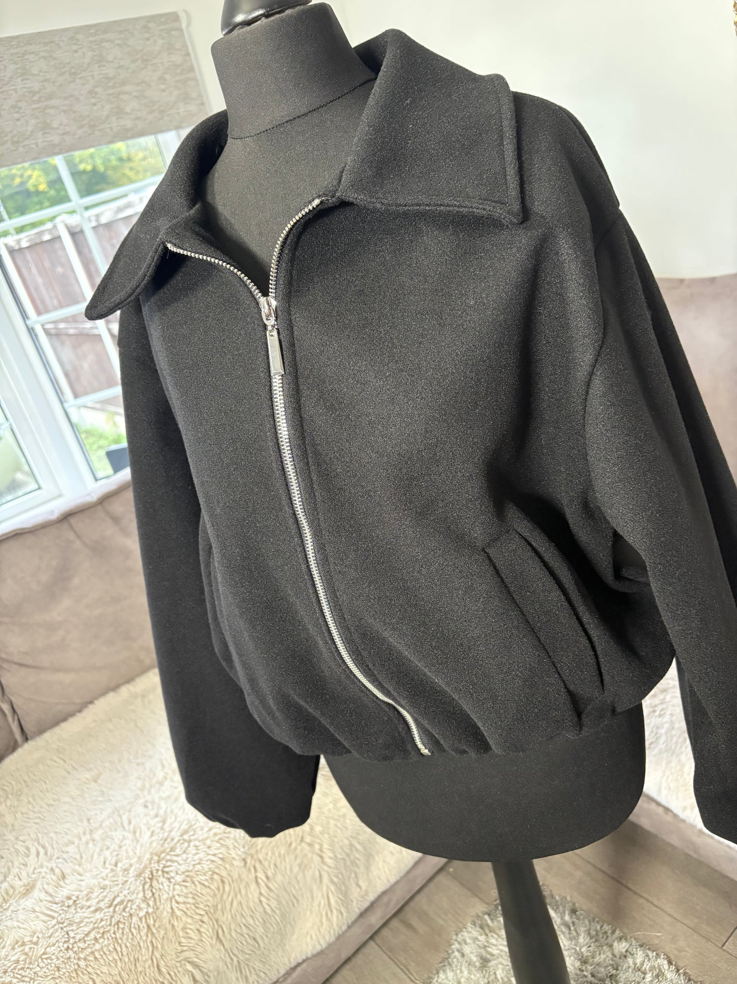 Women’s Black Zip-Up Jacket