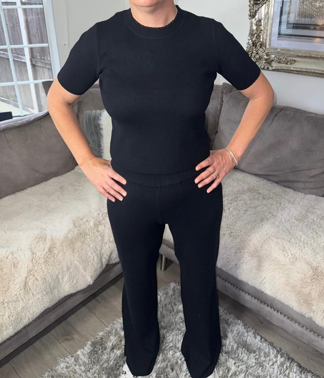 Women’s Black Two-Piece Set